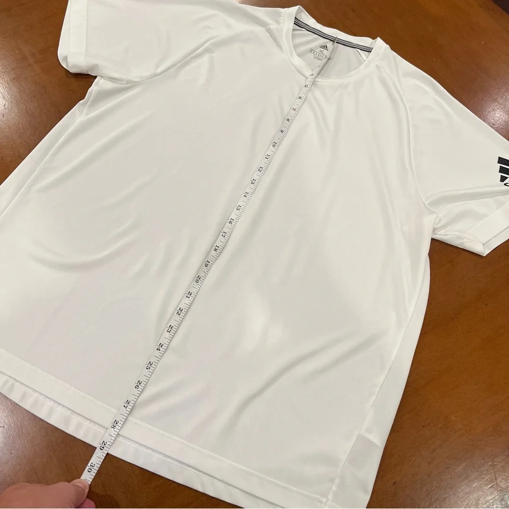 Adidas Men’s Climalite ID Performance Short-Sleeve Tee White/Black XL Workout